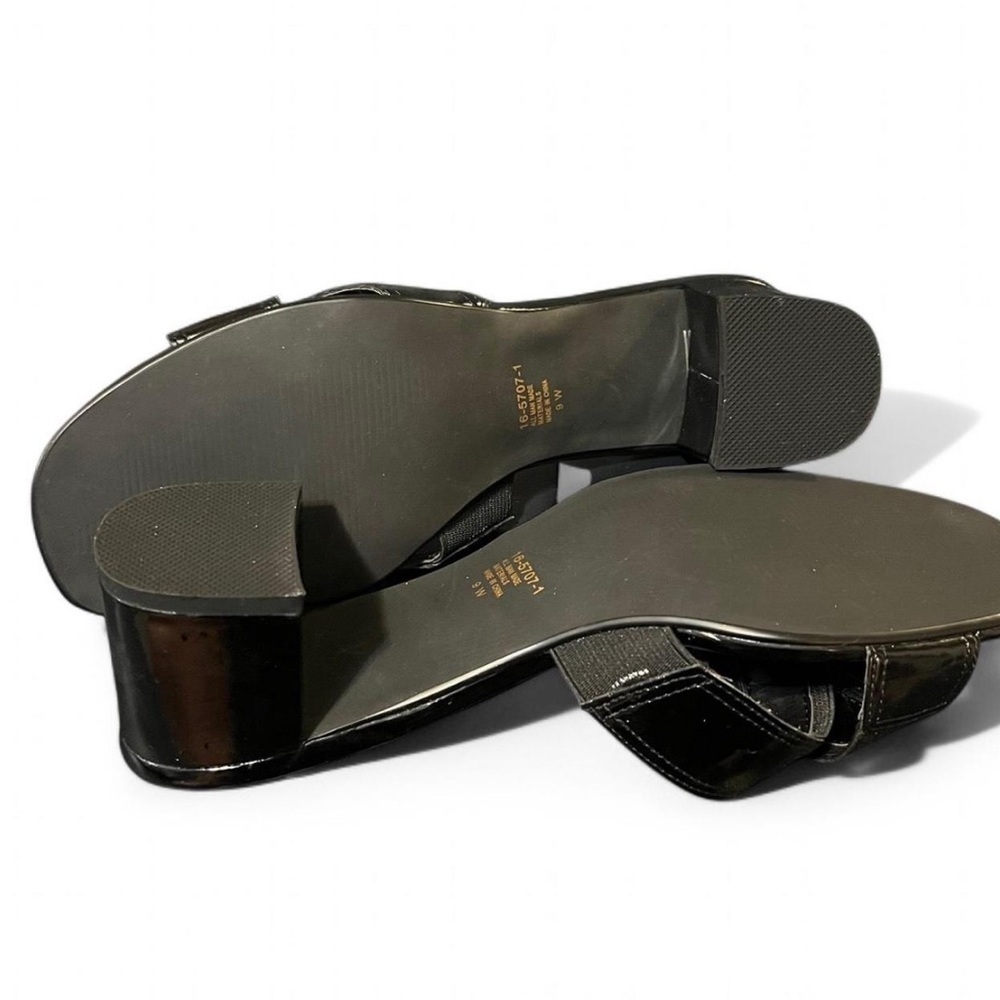 Vintage Women’s y2K Black Slip on Blocked Heel Comfort Sandal Size:9 - Picture 5 of 7